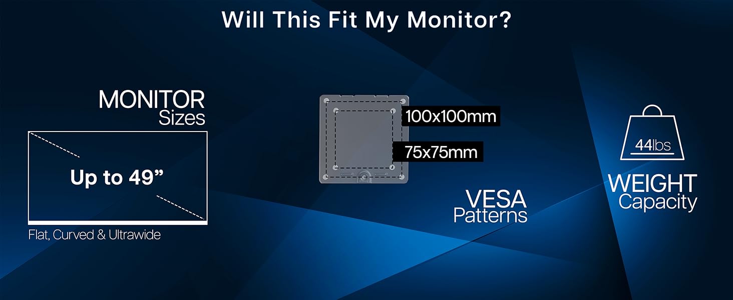 Single Ultrawide Monitor Wall Mount