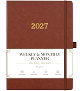 Vondafe 2027 Planner Weekly and Monthly - Planner 2027, Jan. 2027 - Dec. 2027, 9" x 11", 2027 Cal...