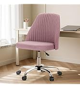 DUMOS Office Chair, Comfy Desk Chair Rolling Vanity Swivel Task Chairs with Wheels, Wide Seating ...