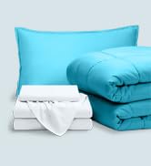 Bare Home Bed-in-A-Bag 5 Piece Comforter &amp; Sheet Set - Twin XL - Goose Down Alternative - Ultra-S...