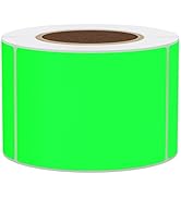 Hybsk 2x3 Inch Color-Code Labels Fluorescent Green Sticker Rectangle 300 Labels Per Roll (Fluores...
