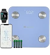 FITDAYS Smart Body Fat Scale, Bluetooth Composition Analyzer, 400lbs (FG2317WB-BLUE)