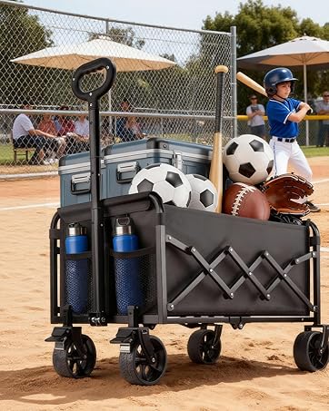 Collapsible Foldable Wagon Cart with Wheels