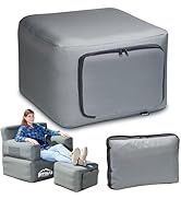 Pittman Inflatable Ottoman Foot Rest for Camping - Outdoor Pouf Ottoman is Waterproof for Camping...