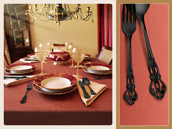 black flatware