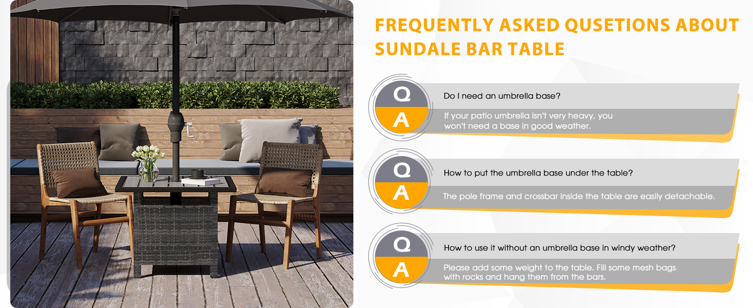 Sundale Outdoor Patio Umbrella Table A/B Test