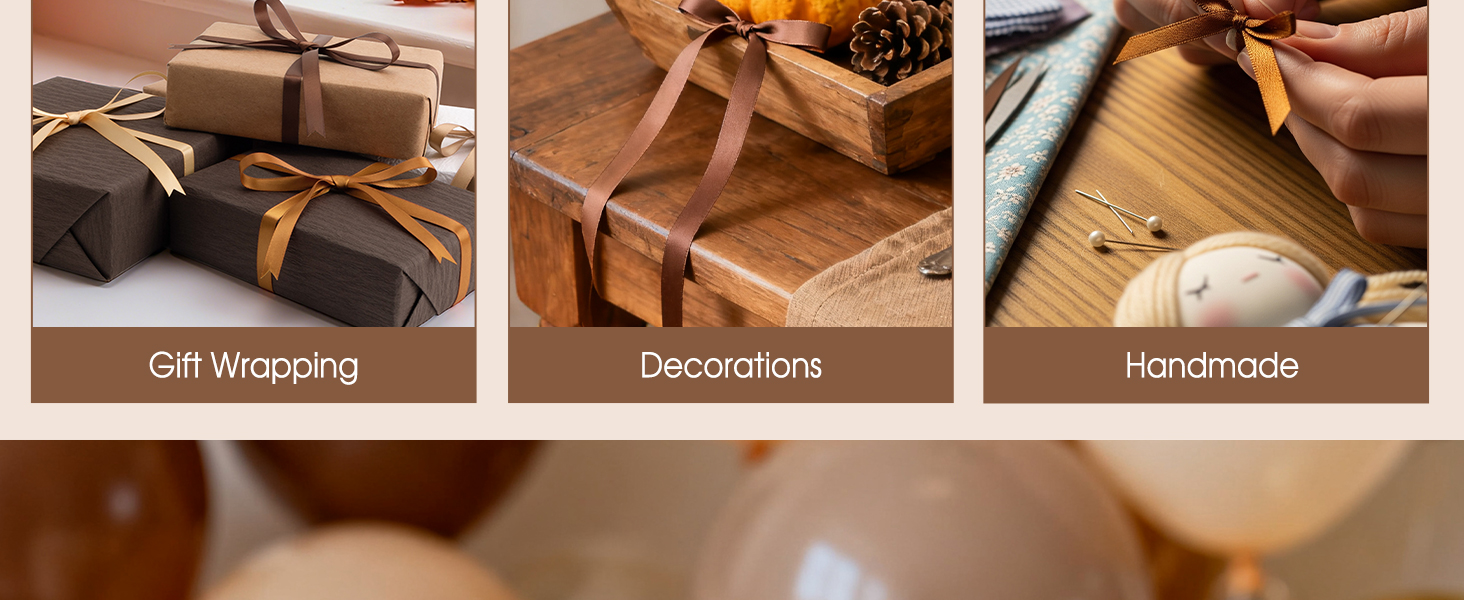 christmas ribbon brown