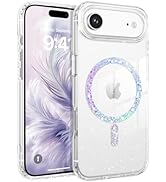 BENTOBEN Magnetic for iPhone Case, Clear Crystal Glitter Phone Case Compatible with MagSafe, Shoc...