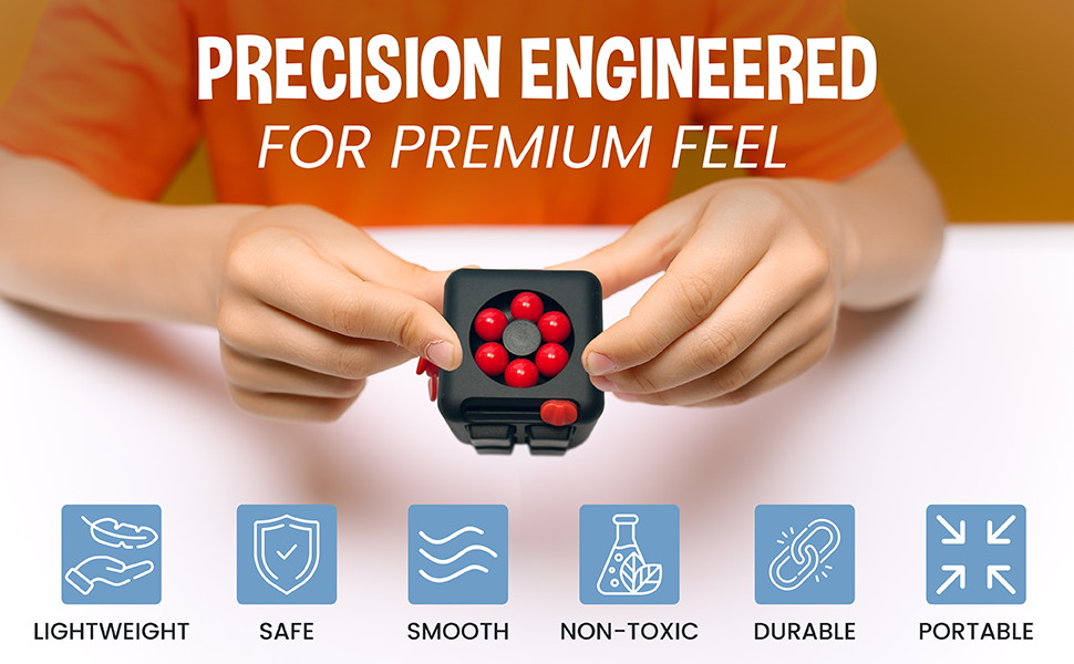 appash fidget cube, stress &amp;amp; Anxiety Relief, ADHD/autism, light weight, easy carry, 9 features