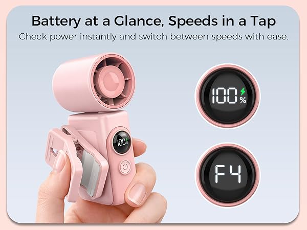 Battery at a Glance, Speeds in a Tap Check power instantly and switch between speeds with ease