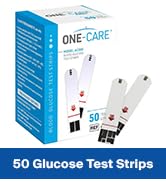 MediVena ONE-CARE Glucose Test Strips for use with ONE-CARE Meter, Blood Sugar, Diabetes, Glucose...