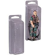 EVORETRO Loose Action Figure Display Case [50-Pack] Retro Plastic Blister Protective Case for 3.7...