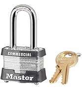 Master Lock 3KALF Outdoor Padlock with Key, 1 Pack,Silver