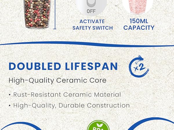 Electric Peppe&amp;Salt Grinder Set