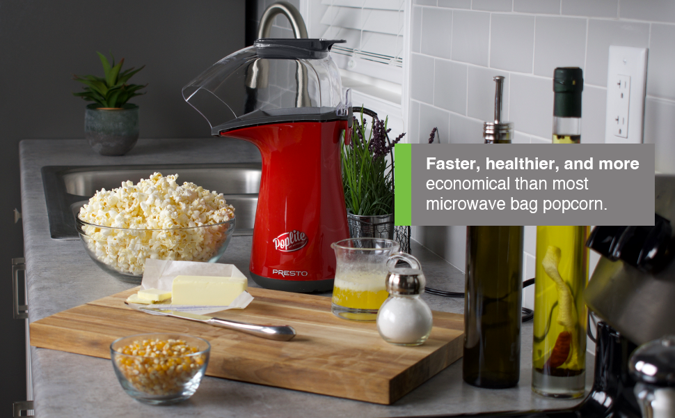 Popcorn maker on the counter