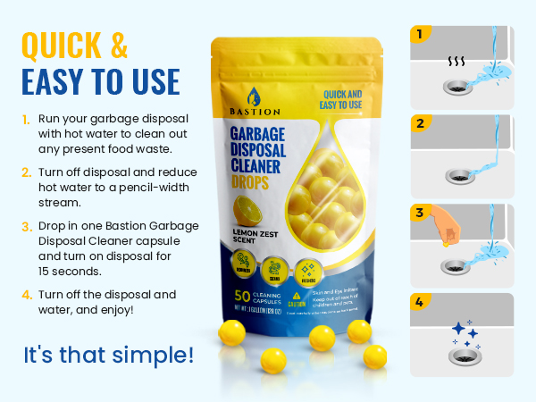 Bastion Garbage Disposal Cleaner Lemon Drops