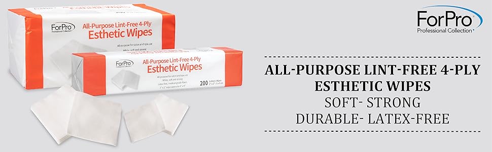 ForPro All-Purpose Lint-Free 4-Ply Esthetic Wipes