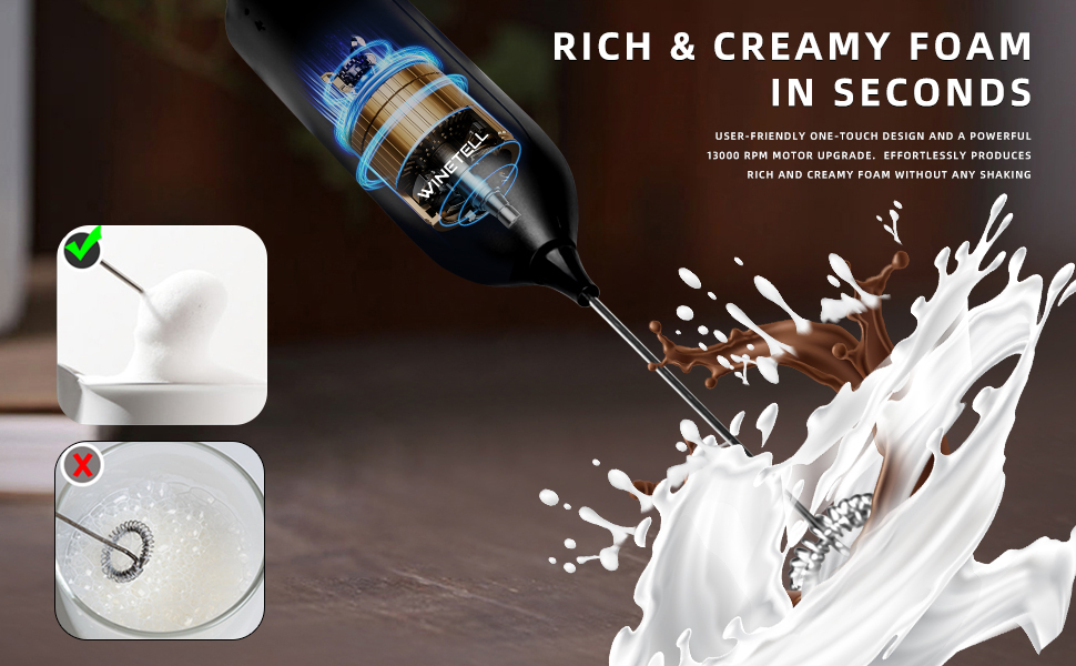 rechargeable milk frother