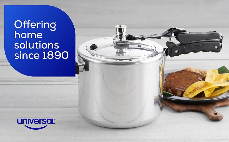 Universal Aluminum Pressure Cooker 6.3 Qt
