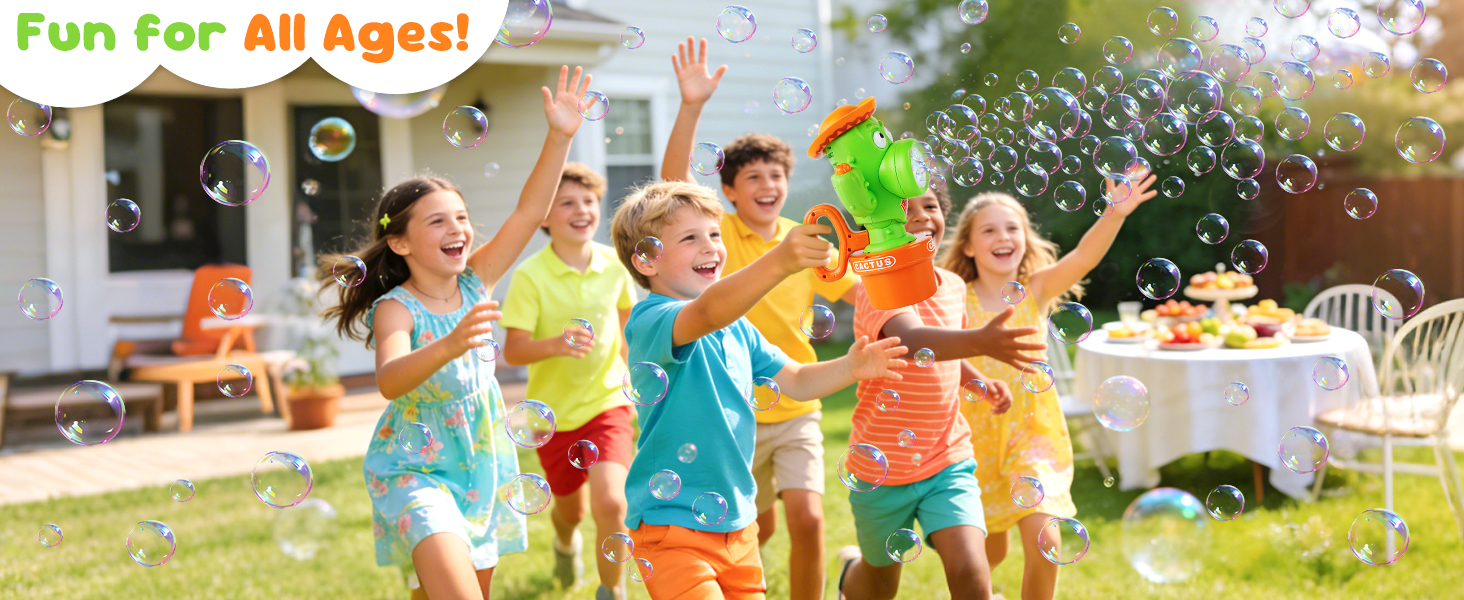 Cactus Bubble Machine for Kids