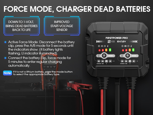 4A (2A/Bank) Car Battery Charger