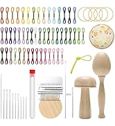 Windspeed Darning Egg Darning Mushroom for Socks Darner Egg Kit Include 14 Hooks Small Weaving Da...