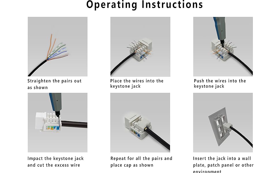 Operating instructions for the keystone jack