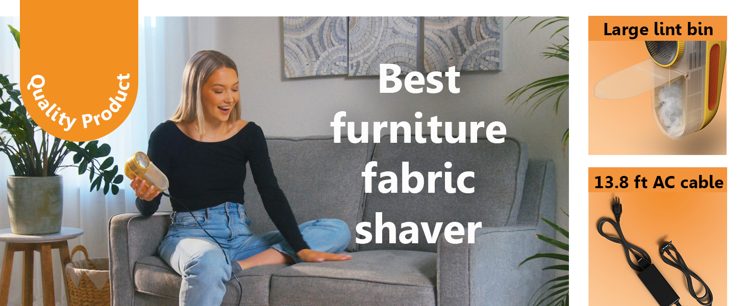 best furniture fabric shaver large lint bin long AC cable