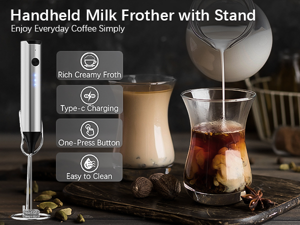 coffee frother rechargeable