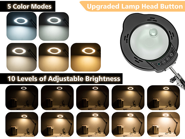 Magnifying Glass with Light and Stand