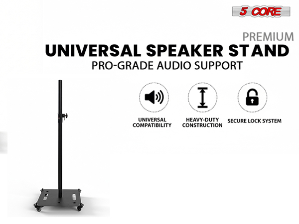speaker stand height adjustable 35mm mount pole stage studio floor monitor subwoofer portable