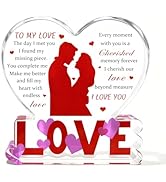 Valentine's Day Gifts For Her/Him Girlfriend Boyfriend Husband Wife Fiancee Gift,Desk Heart-Shape...