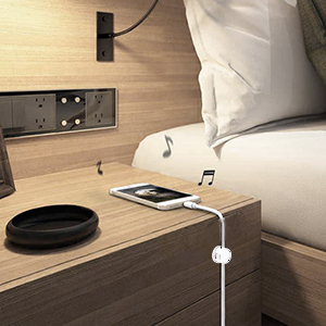 Organize your nightstand (keep your bedtime charger within reach, no more fumbling).