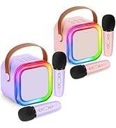 Mini Karaoke Machine for Kids,Girl Toys,Karaoke Microphone Wireless for Kids,Gifts for 4,5,6,7,8,...