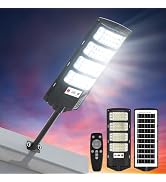 Solar Street Lights Outdoor Waterproof,Solar Floodlights Outdoor Motion Sensor with Remote Contro...