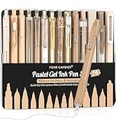 Four Candies 14Pack Pastel Gel Ink Pen Set,Cute Retractable 0.5mm Fine Point Pen,Note Taking Aest...