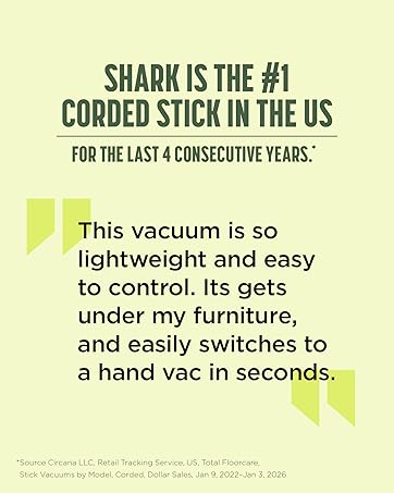 shark corded stick vacuums