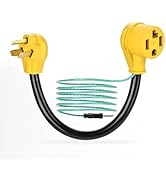 Dryer Adapter 4 Prong to 3 Prong, Convert Cord NEMA 10-30P Plug to 14-30R Receptacle, 10 AWG STW ...