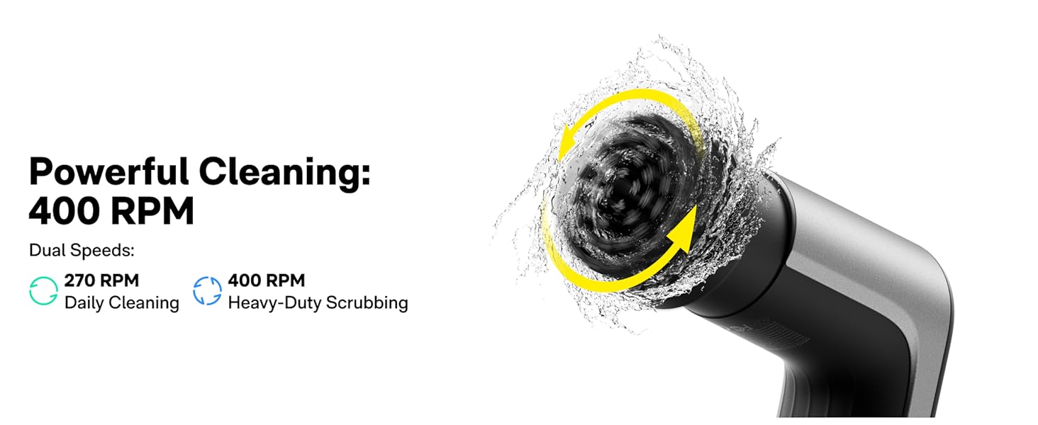 powerful cleaning 400 RPM