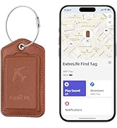 Luggage Tags, Works with Apple Find My, Smart Luggage Tag for Suitcases, Leather Bag Tags for Tra...