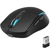AooKoNi Ergonomic 2.4 GHz Wireless Optical Mouse, 800/1200/1600/ Adjustable DPI Settings, Compati...