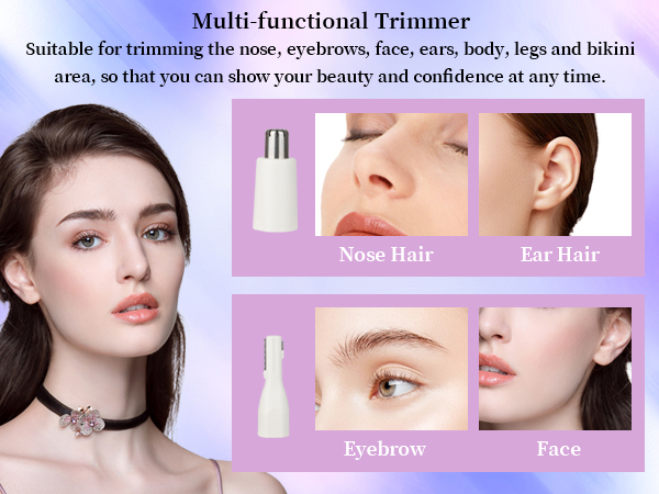 Nose &amp; Eyebrow Hair Trimmer for Women Men,Painless Rechargeable Ear &amp; Nose Hair Trimmer Clipper