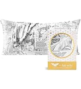 Kitsch Wonder Woman (Comic) Satin Pillowcase with Zipper Softer Than Silk, Luxury Cooling Pillowc...