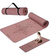 HAHE Yoga Mat Thick (8MM,1/3&amp;#34;), POE Non Slip Yoga Mat, High Rebound &amp;amp; Shock Absorpti...