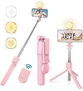 Selfie Stick & Phone Tripod,MQOUNY Portable Selfie Fill Light,Portable All-in-One Professional Tr...