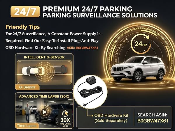 4K Dual Dash Cam With Parking Monitor