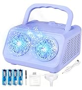 Bttyu Dual-Fan Bubble Machine | 20000+ Bubbles/Min for Outdoor Events, Weddings, Parties | Plug-i...