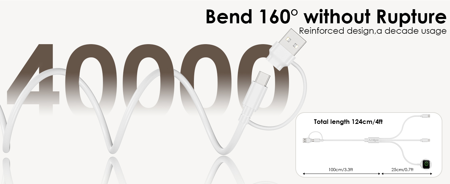 Text reads: 'Bend 160° without Rupture'. Technical illustration showing bending capability or flexibility specification of a product.