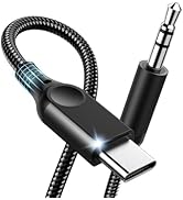 Aux to USB C Audio Cable [4FT], Type C to 3.5mm Aux Cord Hi-Fi DAC Headphone Jack Adapter Dongle ...