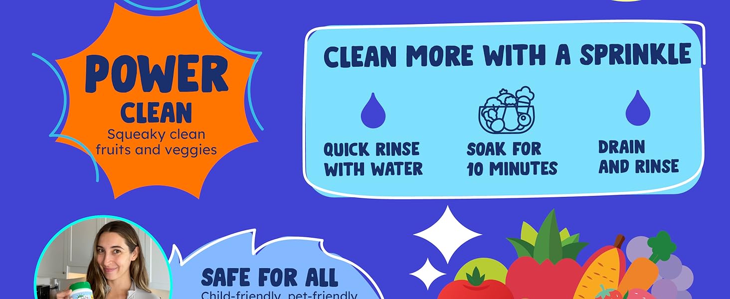 fruit &amp; veggie wash mineral-based mineral based vegetable fruit wash soak rinse fragrance free wash